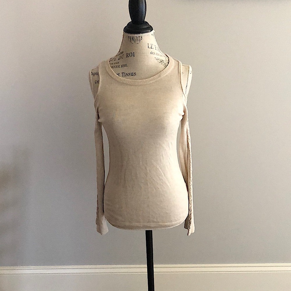 Tan blouse by pink republic in size xs.